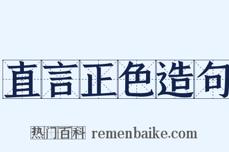 直言正色造句是什么意思的图片